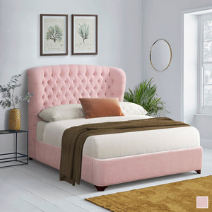 Fittonia Chenille Upholstered Panel Bed, Full