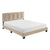 Fort Velvet Upholstered Platform Bed, Queen