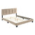 Fort Velvet Upholstered Platform Bed, Queen