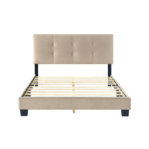 Fort Velvet Upholstered Platform Bed, Full