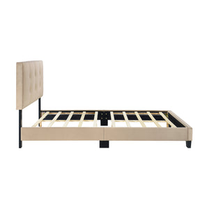 Fort Velvet Upholstered Platform Bed, Full