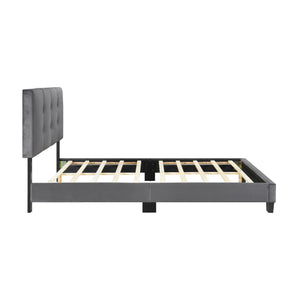 Fort Velvet Upholstered Platform Bed, Full