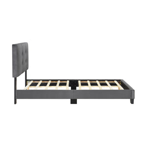 Fort Velvet Upholstered Platform Bed, Twin