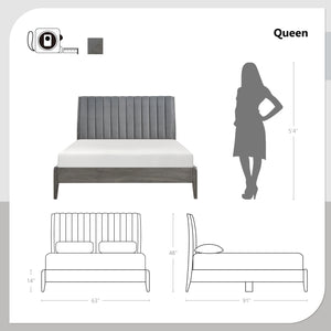 Riza Platform Bed, Queen