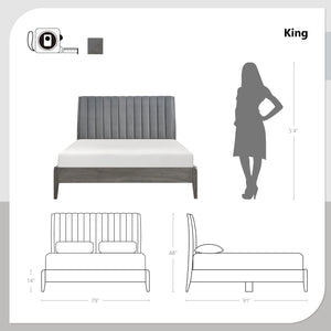 Riza Platform Bed, King