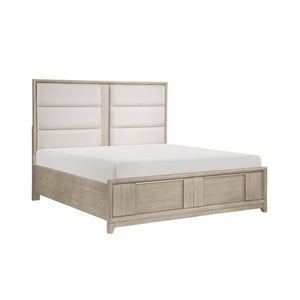 Merlot Platform Bed with Footboard Storage, King