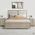 Merlot Platform Bed with Footboard Storage, California King