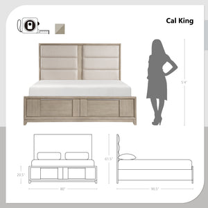 Merlot Platform Bed with Footboard Storage, California King