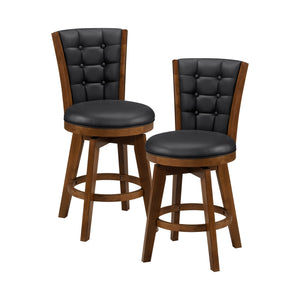 Lantana Faux Leather Swivel Counter Height Chair (Set of 2)