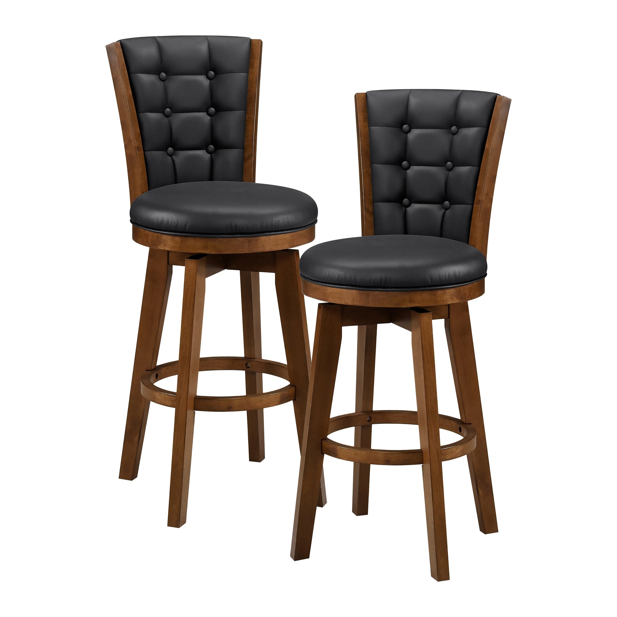 Lantana Faux Leather Swivel Pub Height Chair (Set of 2)