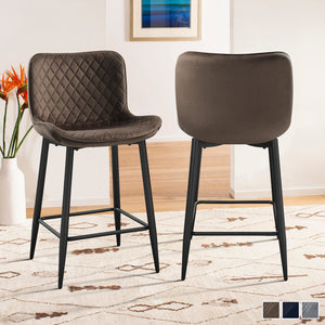 Seia Velvet Counter Height Chair (Set of 2)