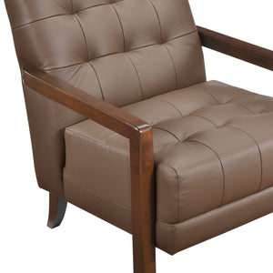 Leland Leather Match Accent Chair