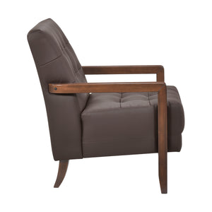 Leland Leather Match Accent Chair