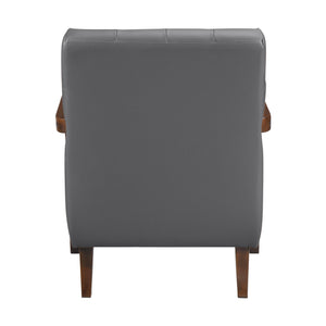 Leland Leather Match Accent Chair