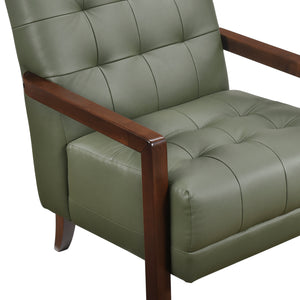 Leland Leather Match Accent Chair