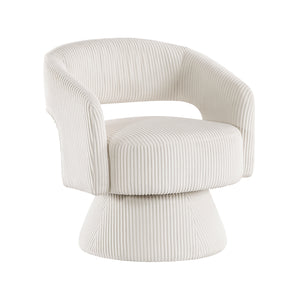 Parris Corduroy Upholstered Swivel Chair