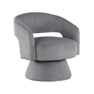 Parris Corduroy Upholstered Swivel Chair