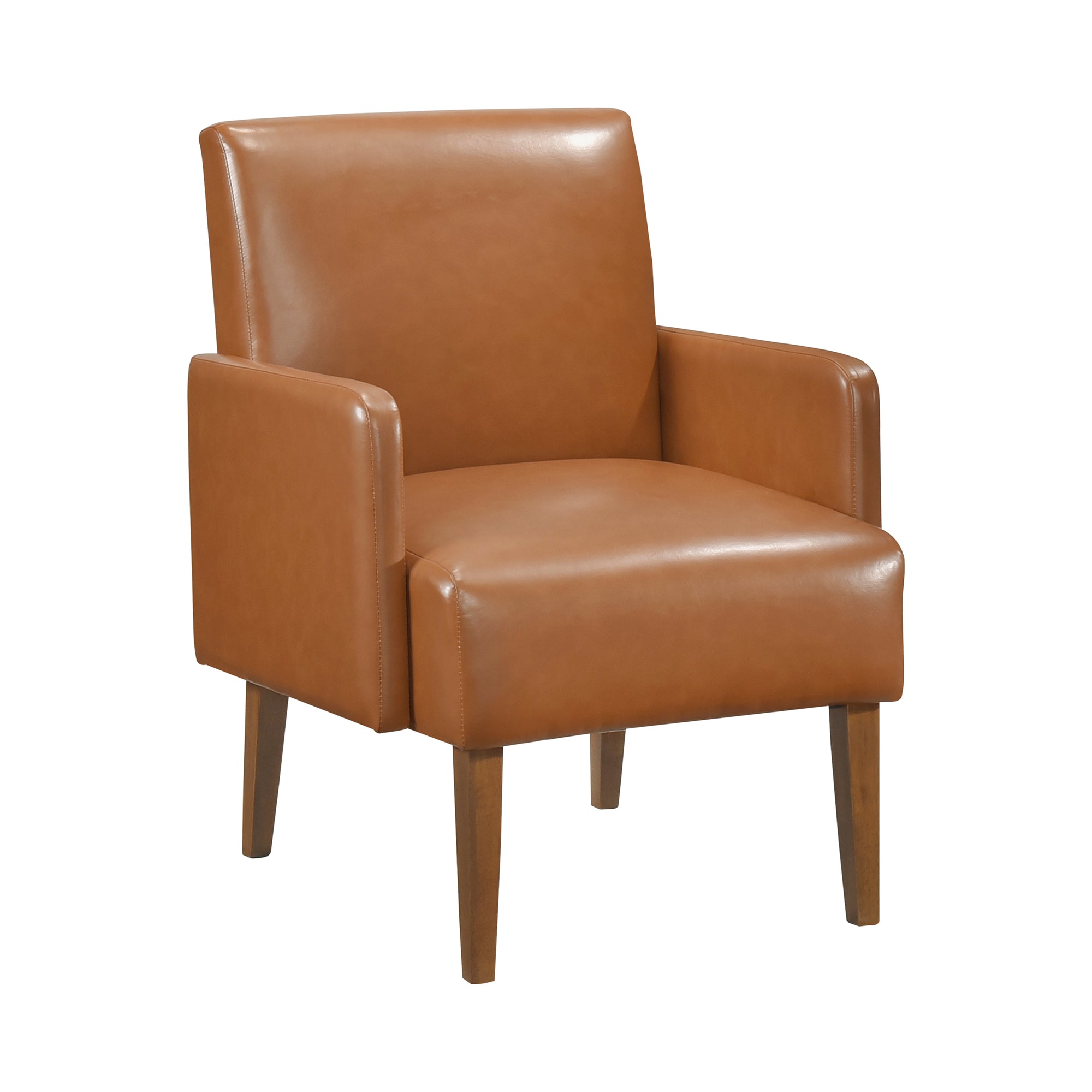 Plumeria Faux Leather Accent Chair