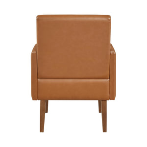 Plumeria Faux Leather Accent Chair