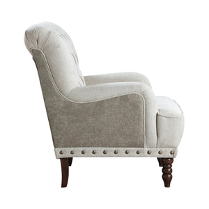 Flavie Textured Fabric Accent Chair