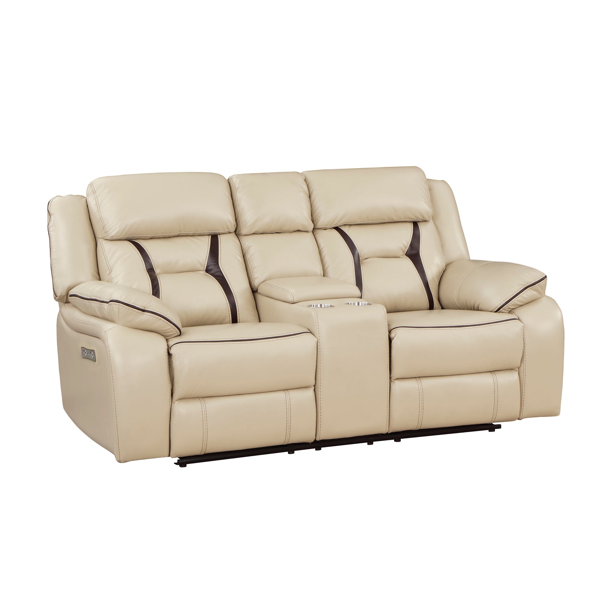 Matteo Breathable Faux Leather Power Double Reclining Loveseat