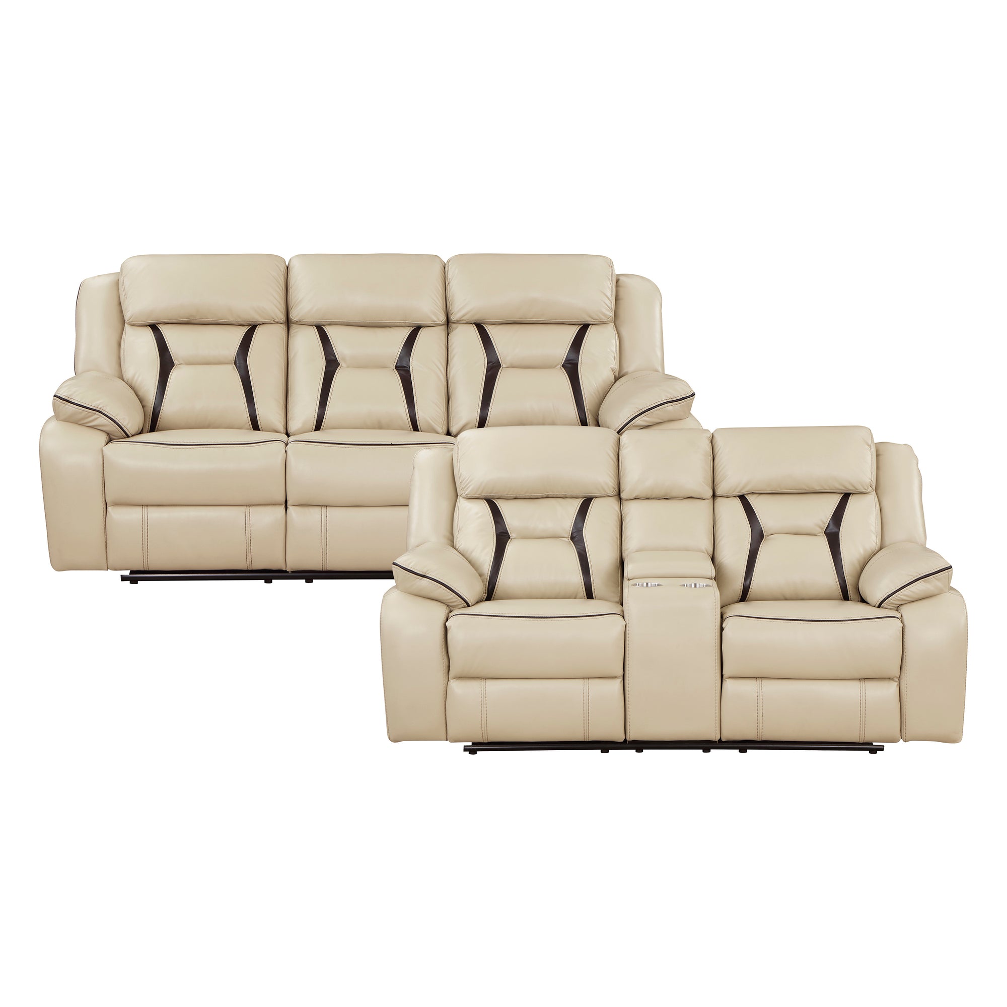 Matteo 2-Piece Manual Reclining Living Room Sofa Set