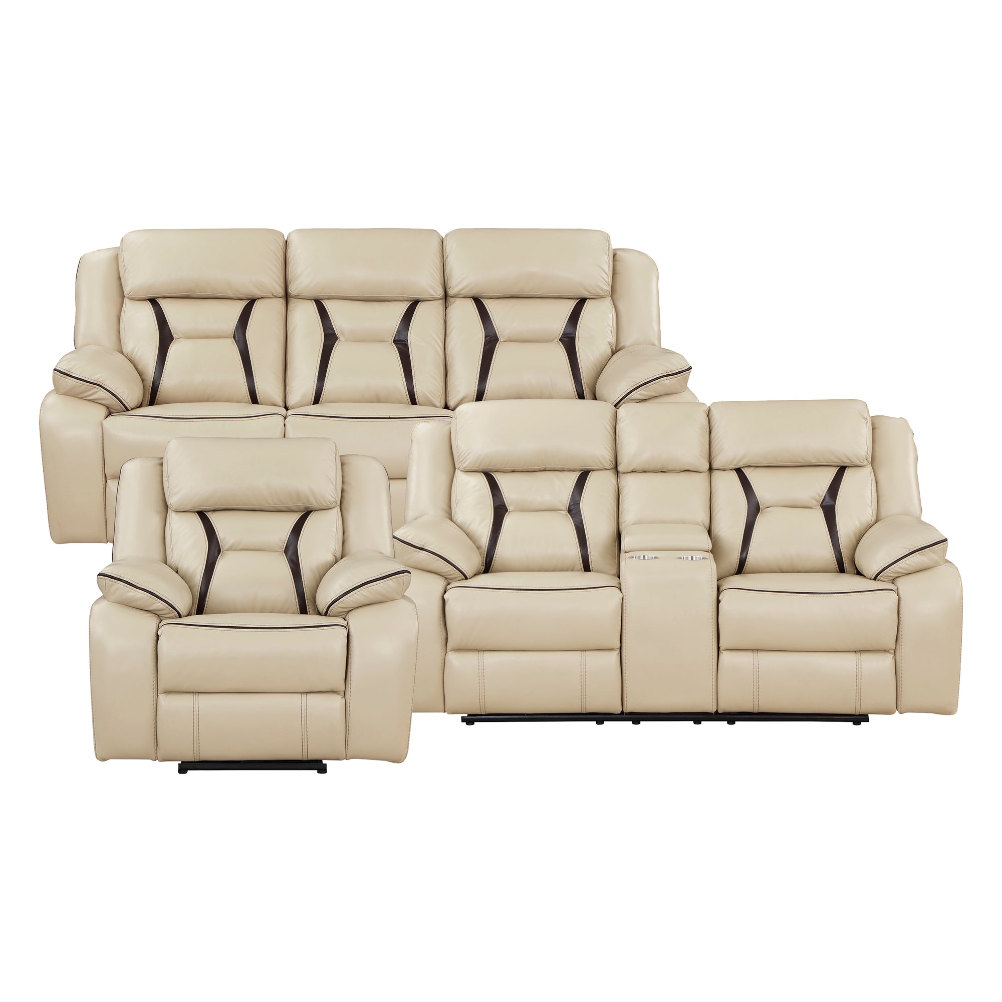 Matteo 3-Piece Power Reclining Living Room Sofa Set