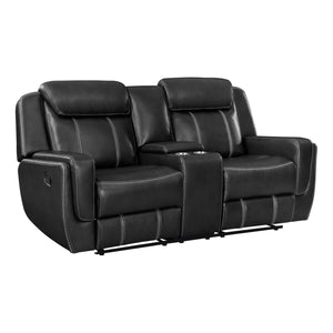 Manuel 2-Piece Breathable Faux Leather Manual Reclining Living Room Sofa Set