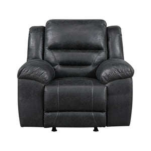 Alonzo Polished Microfiber Rocker Manual Reclining Chair