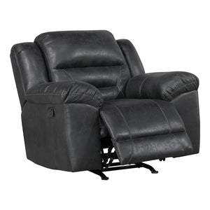 Alonzo Polished Microfiber Rocker Manual Reclining Chair