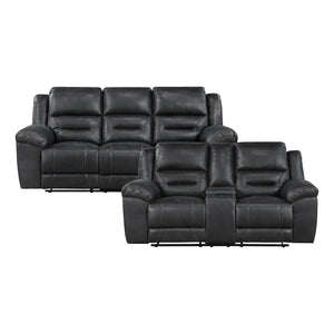 Alonzo 2-Piece Manual Reclining Living Room Sofa Set