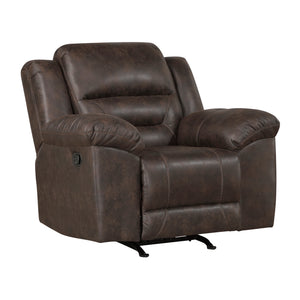 Alonzo Polished Microfiber Rocker Manual Reclining Chair