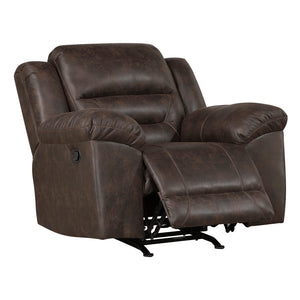 Alonzo Polished Microfiber Rocker Manual Reclining Chair