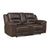 Alonzo Polished Microfiber Manual Double Reclining Loveseat