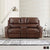 Ashton Breathable Faux Leather Manual Double Glider Reclining Loveseat