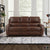 Ashton Breathable Faux Leather Manual Double Reclining Sofa