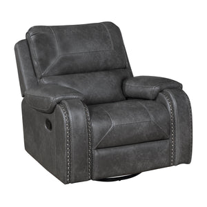 Ashton Breathable Faux Leather Swivel Glider Reclining Chair