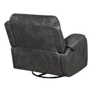 Ashton Breathable Faux Leather Swivel Glider Reclining Chair