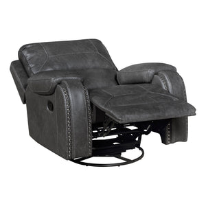 Ashton Breathable Faux Leather Swivel Glider Reclining Chair