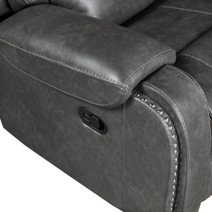 Ashton Breathable Faux Leather Swivel Glider Reclining Chair