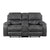 Ashton Breathable Faux Leather Manual Double Glider Reclining Loveseat