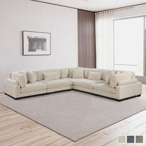 Braidy Corduroy 5-Piece Modular Sectional Sofa