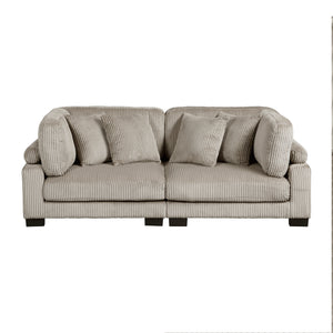 Braidy Corduroy Upholstered Living Room Loveseat