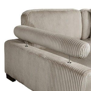 Braidy Corduroy Upholstered Living Room Loveseat