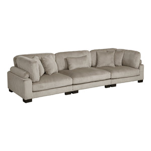 Braidy Corduroy Upholstered Living Room Sofa