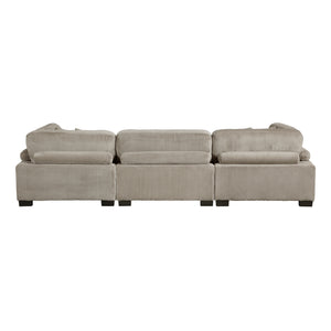 Braidy Corduroy Upholstered Living Room Sofa