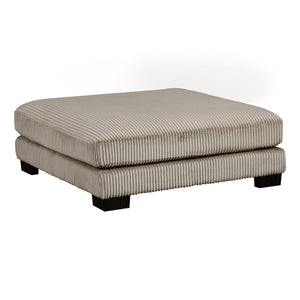 Braidy Corduroy Upholstered Ottoman