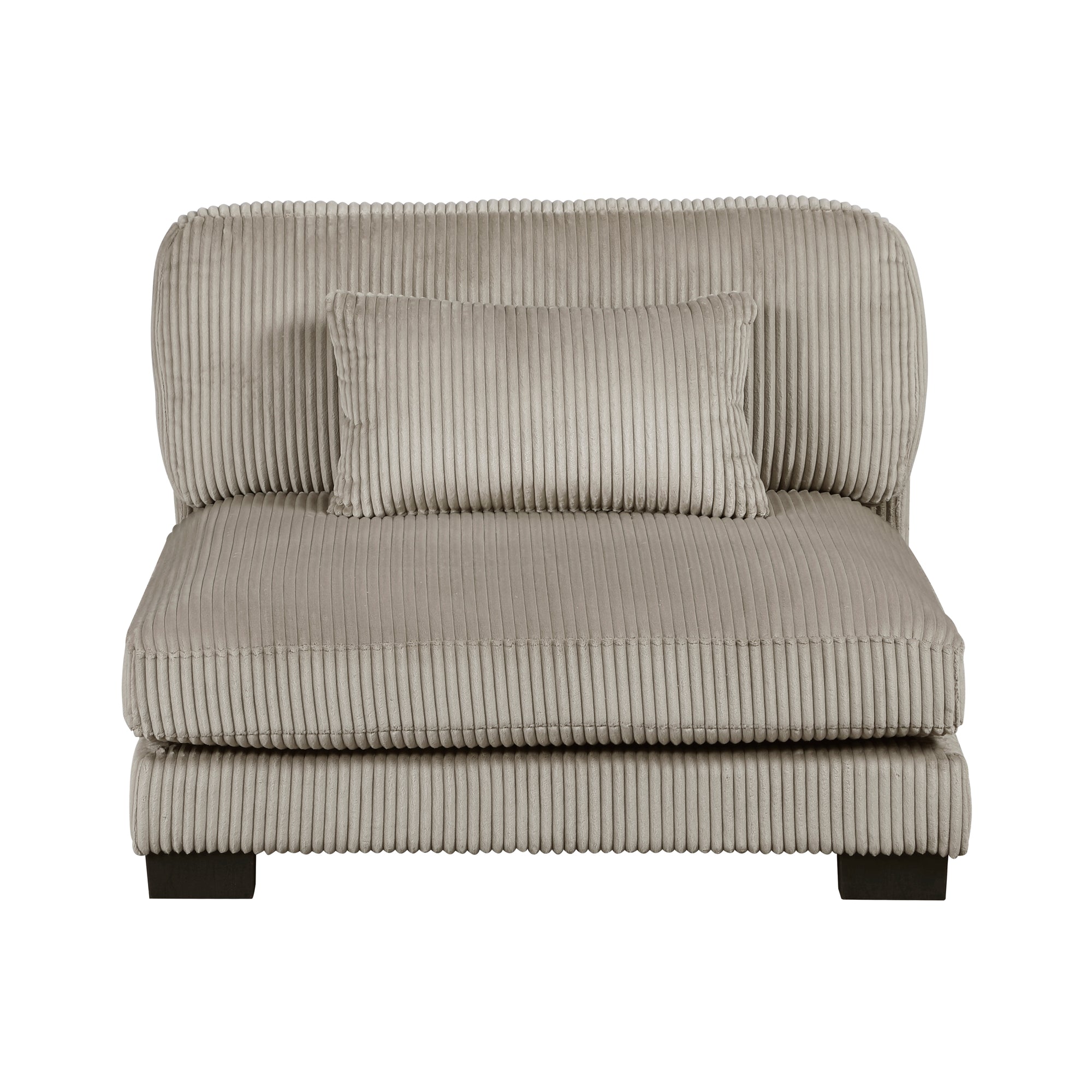 Braidy Corduroy Armless Chair