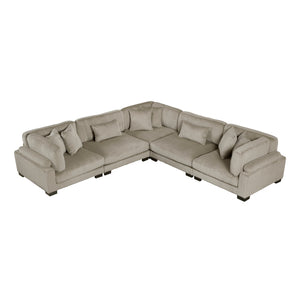 Braidy Corduroy 5-Piece Modular Sectional Sofa