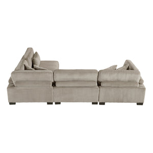 Braidy Corduroy 4-Piece Modular Sectional Sofa